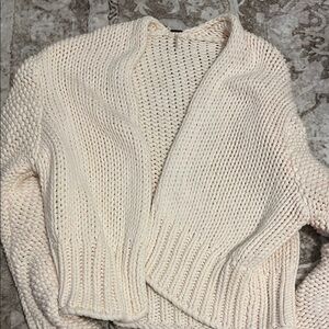 Free People Cozy Cream Knit Sweater